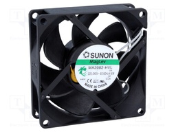 Fan: AC; axial; 230VAC; 80x80x25mm; 67.1(±5%)m3/h; 32.8dBA; Vapo