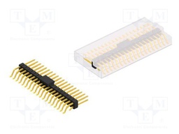Connector: pin strips; pin header; male; PIN: 38; 2.54mm; SMT; 2x19