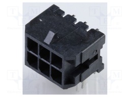 Microfit 3.0 RA PTH w/clip 15Au DR 6 Ckt