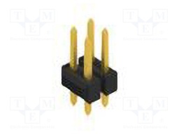 Connector: pin strips; pin header; male; PIN: 4; 2.54mm; THT; 2x2