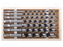 Drill set; for wood; wood,chipboard; L: 460mm; 7pcs; aucher