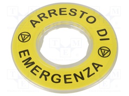 MARKED LEGEND, EMERGENCY STOP SWITCH