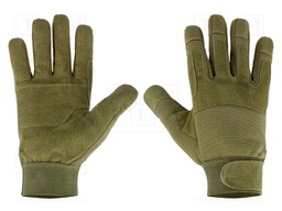 Protective gloves; Size: 9; green; artificial leather