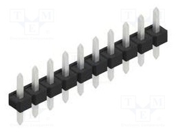 Connector: pin strips; pin header; male; PIN: 10; 2.54mm; THT; 1x10