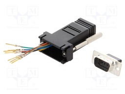 Transition: adapter; RJ45 socket,D-Sub 9pin male