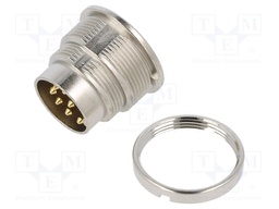 Connector: M16; male; for panel mounting,front side nut,screwed