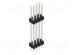 Connector: pin strips; pin header; male; PIN: 8; 2.54mm; THT; 2x4