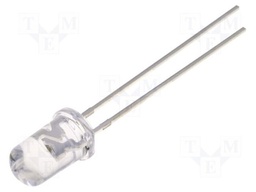 LED; 5mm; yellow; 10600÷13800mcd; 15°; Front: convex