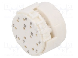 Connector: M23; contact insert; PIN: 12; male; for cable; 8A; 200V