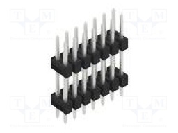 Connector: pin strips; pin header; male; PIN: 14; 2.54mm; THT; 2x7