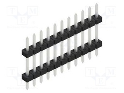 Connector: pin strips; pin header; male; PIN: 11; 2mm; THT; 1x11