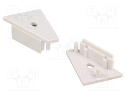 Cap for LED profiles; white; ABS; Application: CORNER14