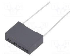Capacitor: polyester; 470nF; 160VAC; 250VDC; Pitch: 15mm; ±10%