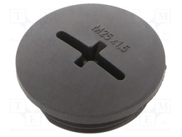 Stopper; M25; 1.5; IP56; Mat: polyamide; Body: black; Thread: metric