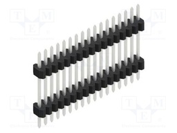 Connector: pin strips; pin header; male; PIN: 17; 1.27mm; THT; 1x17