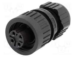 Connector: circular; plug; female; IP67; CA; PIN: 4(3+1); 3+PE; 400V