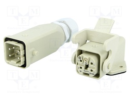 Connector: HAN; male + female; plug + socket; Han Kit; PIN: 5; 4+PE