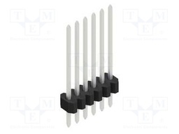 Connector: pin strips; pin header; male; PIN: 6; 1.27mm; THT; 1x6