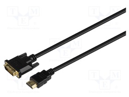 Cable; DVI-D (18+1) plug,HDMI plug; HDMI 1.4; Len: 1.8m; black