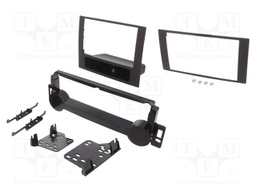 Radio mounting frame; Dodge,Jeep; 2 DIN; matt black