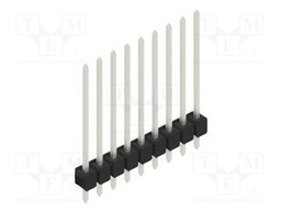 Connector: pin strips; pin header; male; PIN: 9; 2.54mm; THT; 1x9