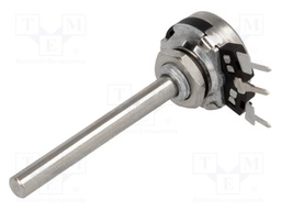 Potentiometer: shaft; single turn; 2.5kΩ; 200mW; THT; 4mm; metal