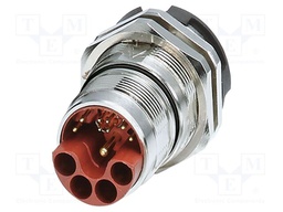 Connector: M23; socket; PIN: 15; crimped; straight; IP67