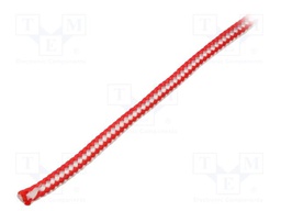 Rope; polypropylene; Ørope: 6mm; L: 25m; with a core; white-red