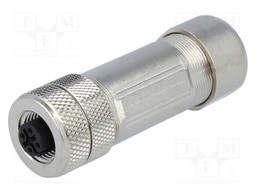 Plug; M12; PIN: 4; female; B code-Profibus; for cable; spring clamp