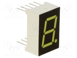 Display: LED; 7-segment; 12.7mm; 0.5"; No.char: 1; white; 100mcd