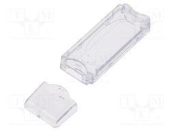 Enclosure: for USB; X: 23mm; Y: 71mm; Z: 8.7mm; polycarbonate