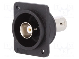 Coupler; BNC socket,both sides; 50Ω; black; Series: FT; 19x24mm