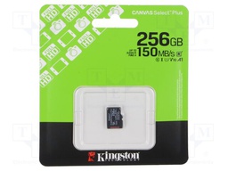 Memory card; microSD; R: 150MB/s; Class 10 UHS U1; 256GB; -25÷85°C