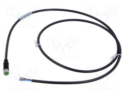 Cable: for sensors/automation; M8; PIN: 4; straight; 1m; plug; 60VDC