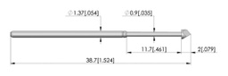 Test needle; Operational spring compression: 9.3mm; 8A; Ø: 2mm