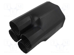 Cable breakout; 162/64mm; black; Diam.after shrinking: 70/18mm