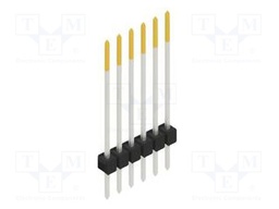 Connector: pin strips; pin header; male; PIN: 6; 2.54mm; THT; 1x6