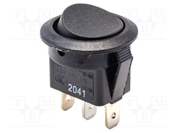 ROCKER; SPST; Pos: 2; ON-ON; 16A/125VAC; black; none; Rcont max: 35mΩ