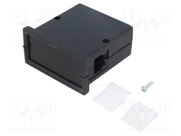 Enclosure: panel; X: 72mm; Y: 72mm; Z: 36mm; ABS; black; screwed