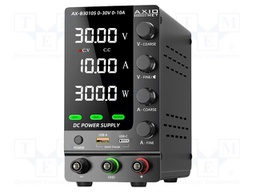 Laboratory power supply: standard; single-channel; 0÷30VDC; 300W