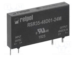 Relay: solid state; 3÷58VDC; 1-phase; PCB; -30÷80°C; 28x5.2x15mm