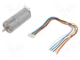 Motor: DC; with encoder,with gearbox; 6VDC; 3A; Shaft: D spring