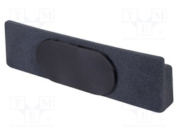 Car loudspeaker enclosure; MDF; black melange; textil; 200mm