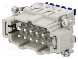 Connector: rectangular; male; Han ES Press; PIN: 10; 10+PE; 16A