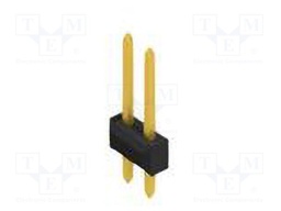 Connector: pin strips; pin header; male; PIN: 2; 2.54mm; THT; 2x1