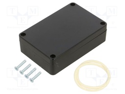 Enclosure: multipurpose; X: 60mm; Y: 90mm; Z: 25mm; ABS; black; IP65
