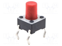 Microswitch TACT; SPST-NO; Pos: 2; 0.05A/12VDC; THT; 2.45N; 6x6x4mm