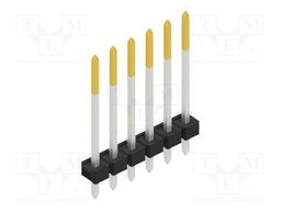 Connector: pin strips; pin header; male; PIN: 6; 2.54mm; THT; 1x6