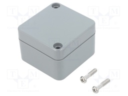 Enclosure: multipurpose; X: 50mm; Y: 52mm; Z: 35mm; ABS; light grey