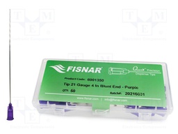 Needle: steel; 4"; Size: 21; straight; 0.51mm; Body: purple